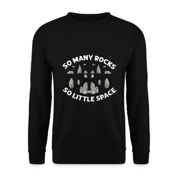 Recherche sur les roches et conception de roches à quartz - Sweat-shirt Unisexe - noir - Devant - Alina (178cm) & Michal (187cm)