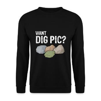 Recherche sur les roches et conception de roches à quartz - Sweat-shirt Unisexe - noir - Devant - Alina (178cm) & Michal (187cm)