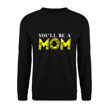Tu seras une maman Idée cadeau Maman Mignonne Enceinte - Sweat-shirt Unisexe - noir - Devant - Alina (178cm) & Michal (187cm)