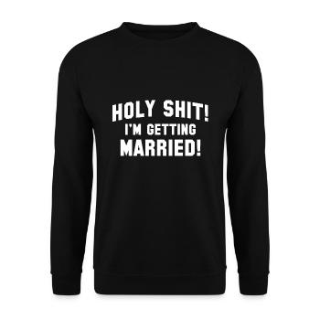 Sainte merde je me marie - Sweat-shirt Unisexe - noir - Devant - Alina (178cm) & Michal (187cm)