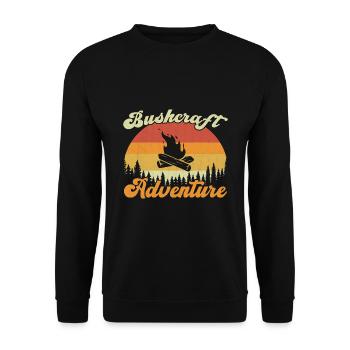 Bushcraft Adventure / Bushcraft - Unisex Sweatshirt - black - Front - Alina (178cm) & Michal (187cm)