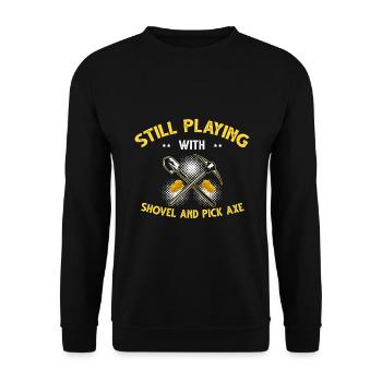 Gold Diggers Panning Gold Gold Mining Designs - Unisex Sweatshirt - black - Front - Alina (178cm) & Michal (187cm)