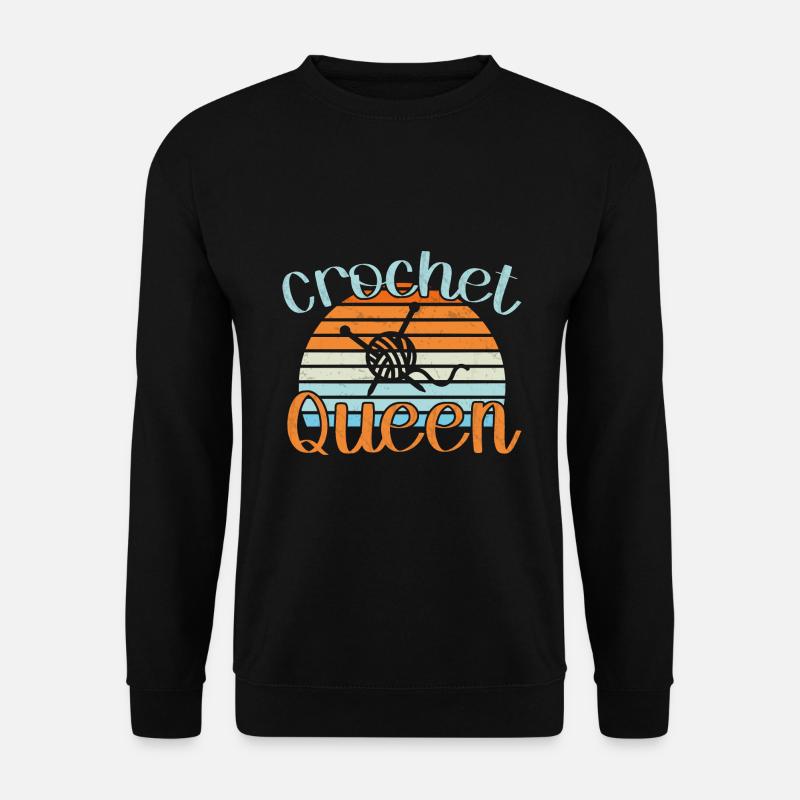 Crochet Queen / Häkeln - Unisex Sweatshirt - black