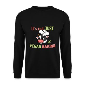 It´s not just vegan baking - Unisex Pullover - Schwarz - Vorne - Alina (178cm) & Michal (187cm)