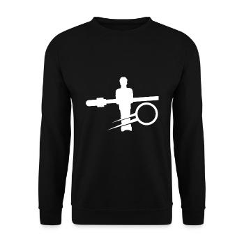 Tischfußball - Unisex Pullover - Schwarz - Vorne - Alina (178cm) & Michal (187cm)