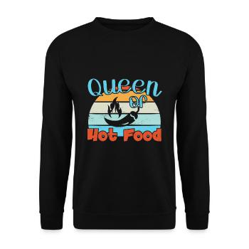 Reine de la nourriture chaude / Nourriture épicée - Sweat-shirt Unisexe - noir - Devant - Alina (178cm) & Michal (187cm)