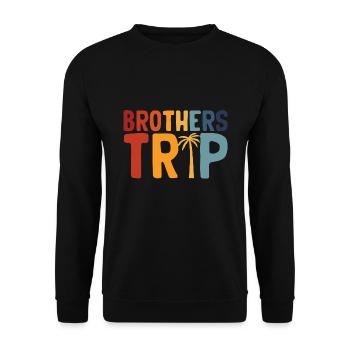 Sibling Brothers Journey - Unisex Sweatshirt - black - Front - Alina (178cm) & Michal (187cm)