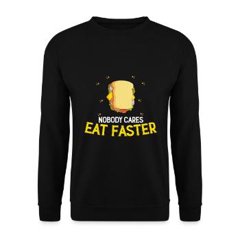 Quick Food Sandwich Food FastFood - Unisex Sweatshirt - black - Front - Alina (178cm) & Michal (187cm)