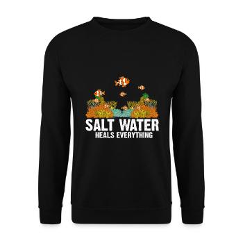 Plongeurs en eau salée Plongée Biologiste marin Sea Ozea - Sweat-shirt Unisexe - noir - Devant - Alina (178cm) & Michal (187cm)