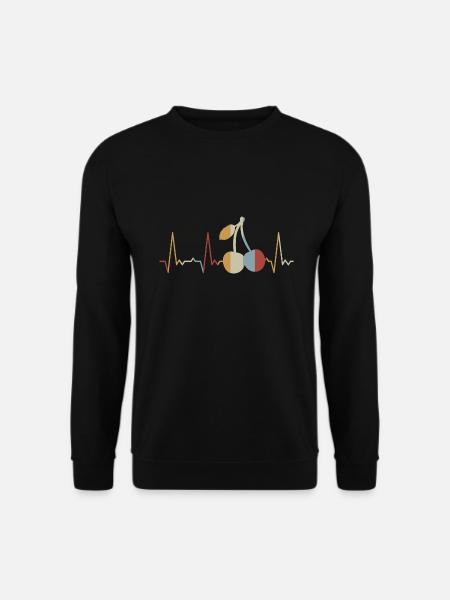 Heartbeat cherries - Unisex Sweatshirt - black