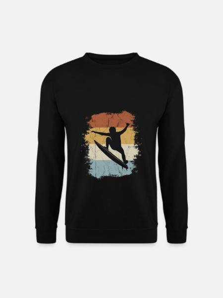 Retro Surfer Kick Out Wellenreiter - Unisex Pullover - Schwarz