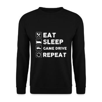 Safari Familienurlaub Design für Afrika Savanne - Unisex Pullover - Schwarz - Vorne - Alina (178cm) & Michal (187cm)