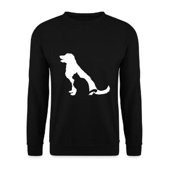 Silhouette of cat and dog - Unisex Sweatshirt - black - Front - Alina (178cm) & Michal (187cm)