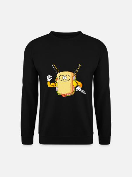 Sandwich Ninja Karate Warrior Japon Cadeau - Sweat-shirt Unisexe - noir