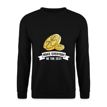 Lemon Design Lemonades Stand Boss Vente de citron - Sweat-shirt Unisexe - noir - Devant - Alina (178cm) & Michal (187cm)