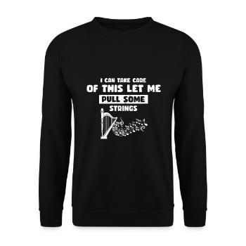 Conceptions de joueurs de harpe pour les conceptions de joueurs de harpe - Sweat-shirt Unisexe - noir - Devant - Alina (178cm) & Michal (187cm)