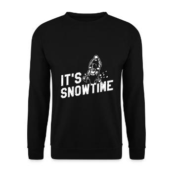 Conception de motoneigistes et de motoneiges - Sweat-shirt Unisexe - noir - Devant - Alina (178cm) & Michal (187cm)