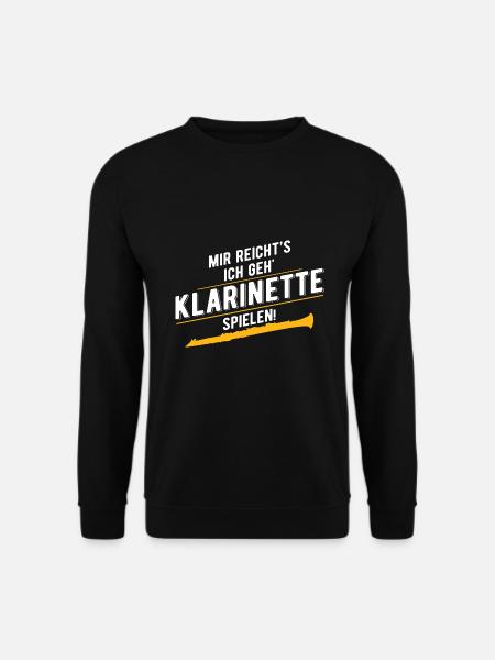 Klarinette Instrument Orchester - Unisex Pullover - Schwarz