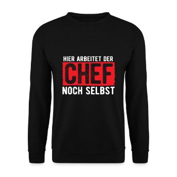 Chef Geschenk Spruch - Unisex Pullover - Schwarz - Vorne - Alina (178cm) & Michal (187cm)