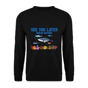 Sea Nature Marine Biologist Sea Marine Biology Ocean - Unisex Sweatshirt - black - Front - Alina (178cm) & Michal (187cm)