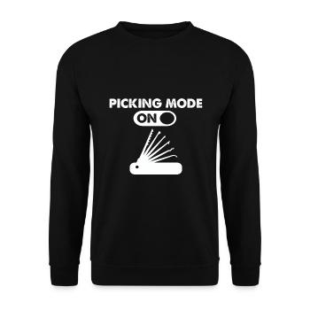 Crochetage de serrure sur la conception de serrurier de serrurerie - Sweat-shirt Unisexe - noir - Devant - Alina (178cm) & Michal (187cm)