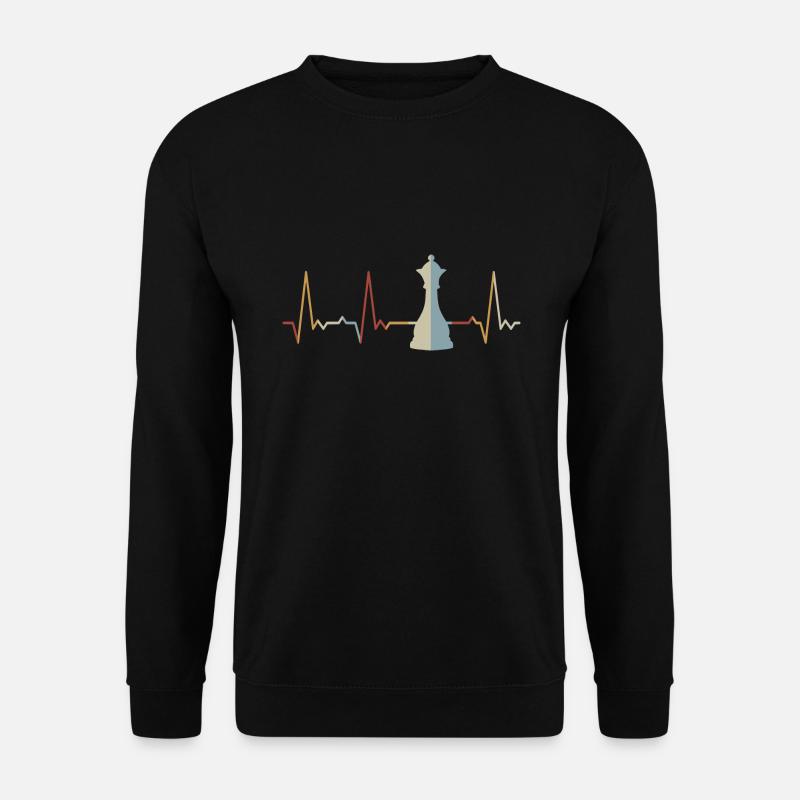 Heartbeat Queen Chess - Unisex Sweatshirt - black