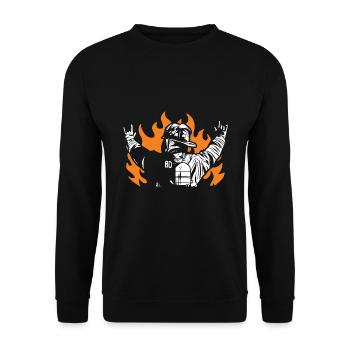 fire brigade - Unisex Sweatshirt - black - Front - Alina (178cm) & Michal (187cm)