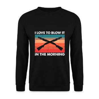 Funny Duck Hunting Design Hunters Hunting Ducks Design - Unisex Sweatshirt - black - Front - Alina (178cm) & Michal (187cm)