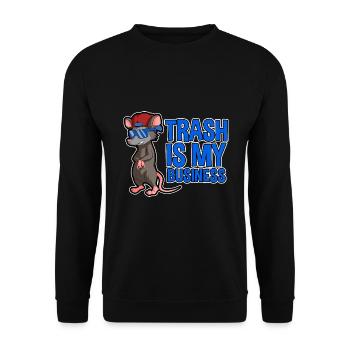 Possum design for opossum lovers and possum - Unisex Sweatshirt - black - Front - Alina (178cm) & Michal (187cm)