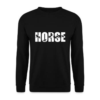Horse pour les amateurs de chevaux et les cavaliers le cadeau - Sweat-shirt Unisexe - noir - Devant - Alina (178cm) & Michal (187cm)
