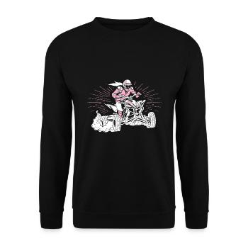 Quad - Unisex Pullover - Schwarz - Vorne - Alina (178cm) & Michal (187cm)