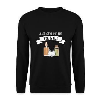 Homemade soap design for oil soap making - Unisex Sweatshirt - black - Front - Alina (178cm) & Michal (187cm)