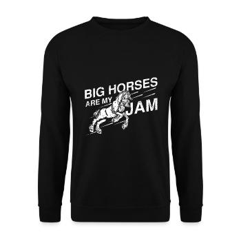 Conception Clydesdale pour clydesdale Riders - Sweat-shirt Unisexe - noir - Devant - Alina (178cm) & Michal (187cm)