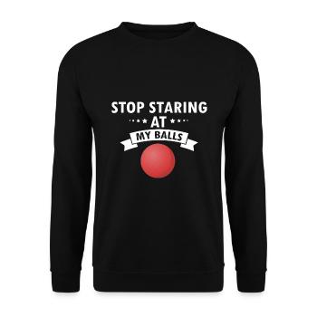 Dodgeball for Dodgeball Player and Gaga Ball - Unisex Sweatshirt - black - Front - Alina (178cm) & Michal (187cm)