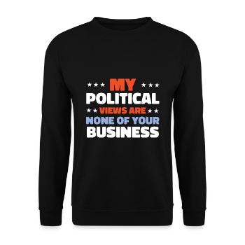 Mes opinions politiques ne sont pas pour vous - Sweat-shirt Unisexe - noir - Devant - Alina (178cm) & Michal (187cm)
