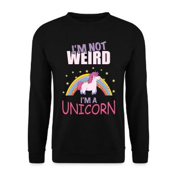 I'm not funny I'm a unicorn - Unisex Sweatshirt - black - Front - Alina (178cm) & Michal (187cm)