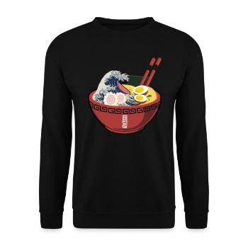 Great Wave Ramen - Unisex Sweatshirt - black - Front - Alina (178cm) & Michal (187cm)