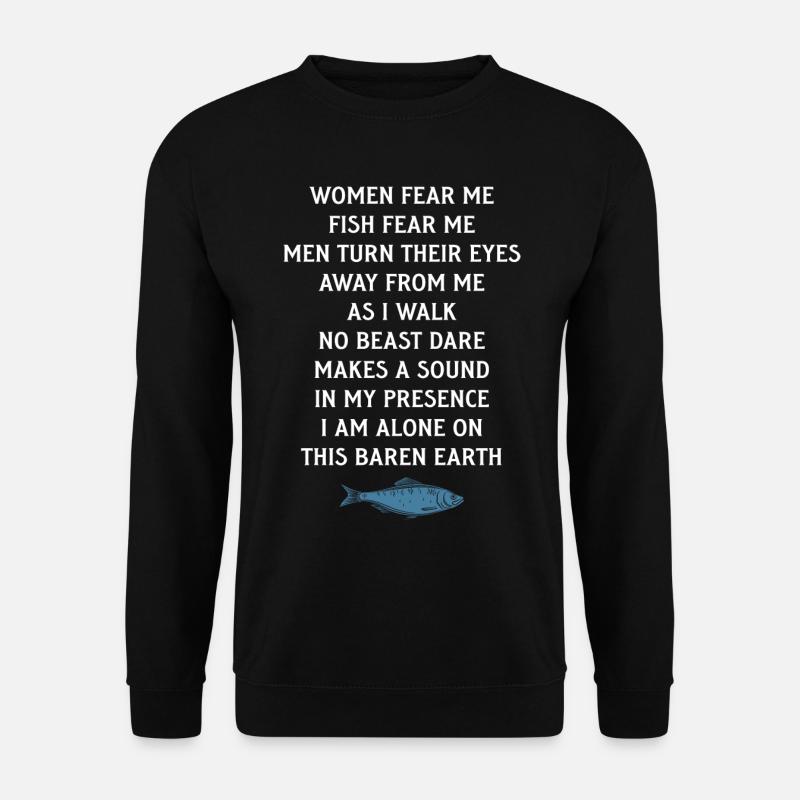 Pêcher Pêcheur Canne à pêche - Sweat-shirt Unisexe - noir