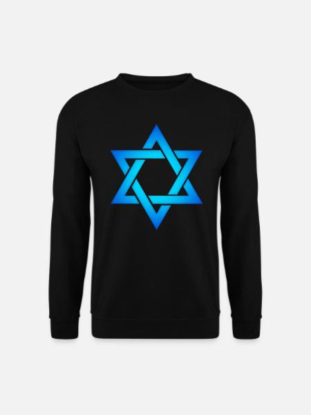 Israel Stern Davidstern Hexagramm Judentum Symbol - Unisex Pullover - Schwarz