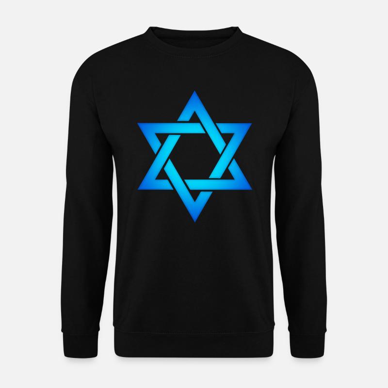 Israël étoile étoile de David hexagramme judaïsme symbole - Sweat-shirt Unisexe - noir