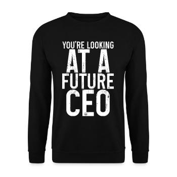 Vous êtes à la recherche d’un futur PDG 3 - Sweat-shirt Unisexe - noir - Devant - Alina (178cm) & Michal (187cm)
