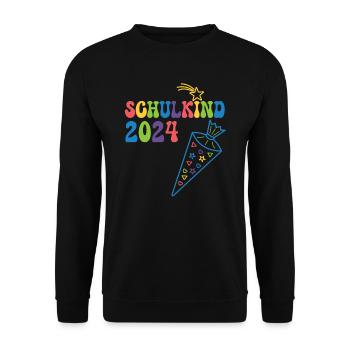 Start of school enrollment school child 2024 - Unisex Sweatshirt - black - Front - Alina (178cm) & Michal (187cm)