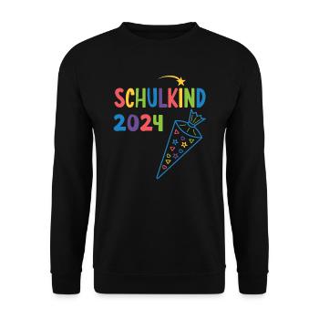 Start of school enrollment school child 2024 - Unisex Sweatshirt - black - Front - Alina (178cm) & Michal (187cm)