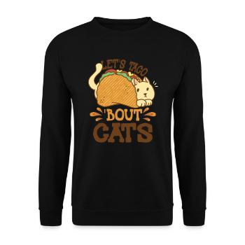 Let's Taco Bout Cats Catlover - Unisex Sweatshirt - black - Front - Alina (178cm) & Michal (187cm)