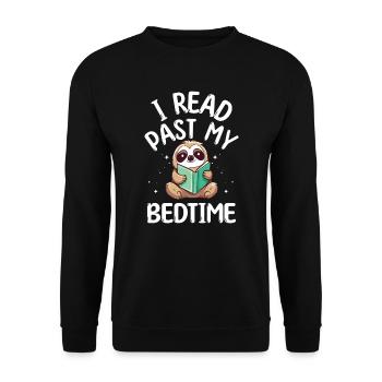 Je lis après le coucher lire paresseux - Sweat-shirt Unisexe - noir - Devant - Alina (178cm) & Michal (187cm)