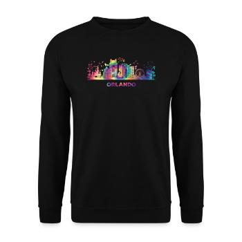 Orlandoan Skyline Orlando - Unisex Pullover - Schwarz - Vorne - Alina (178cm) & Michal (187cm)