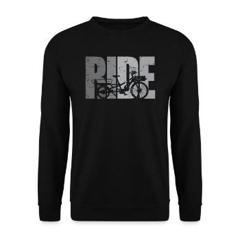 Vélo Cargo - Sweat-shirt Unisexe - noir - Devant - Alina (178cm) & Michal (187cm)
