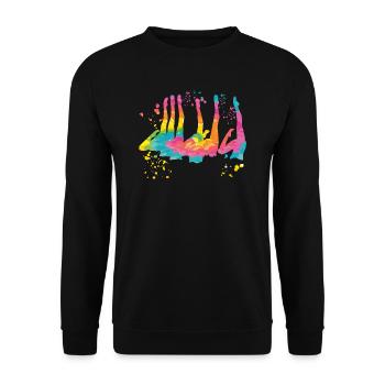 Artistic Swim Team Synchronschwimmen - Unisex Pullover - Schwarz - Vorne - Alina (178cm) & Michal (187cm)