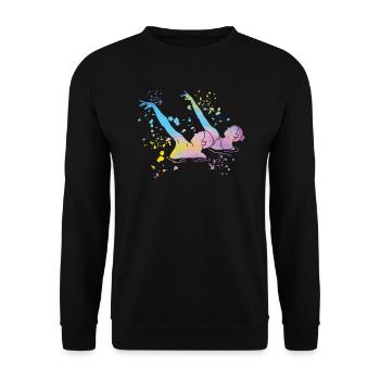 Artistic Swim Team Synchronschwimmen - Unisex Pullover - Schwarz - Vorne - Alina (178cm) & Michal (187cm)