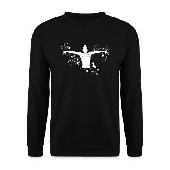 Artistic Swim Team Synchronschwimmen - Unisex Pullover - Schwarz - Vorne - Alina (178cm) & Michal (187cm)